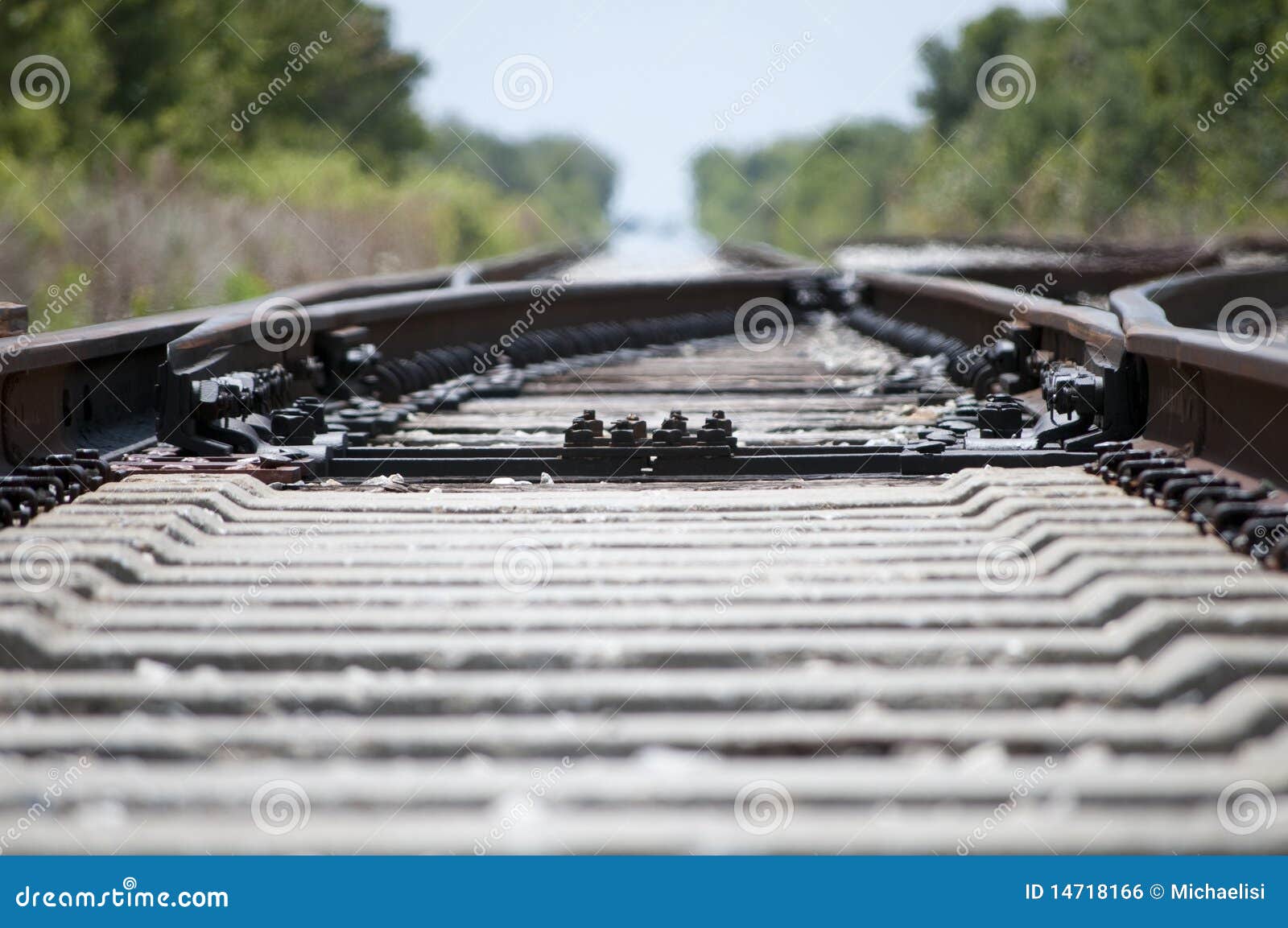 Train tracks in hot day stock photo. Image of sleeper 14718166