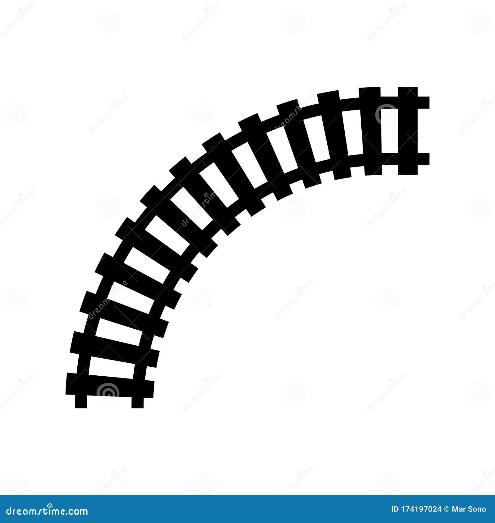 Train Tracks Vector Design Template Illustration Stock Illustration