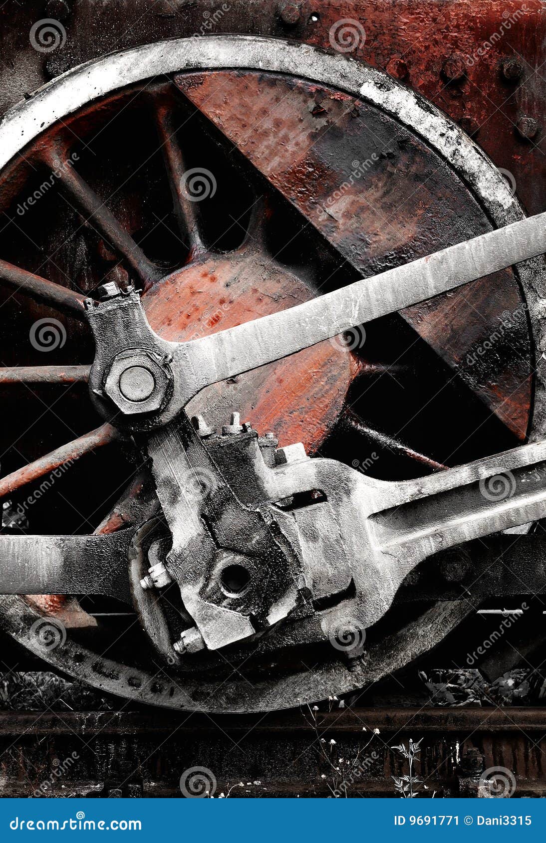 The Train Wheel Of The Steam Stock Photo 202966026