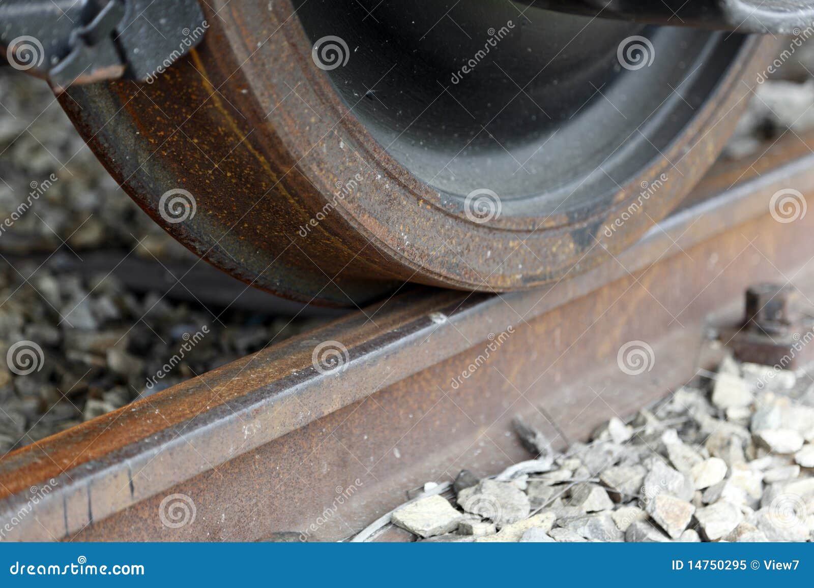 Train wheel on track stock image. Image of line, transport 14750295