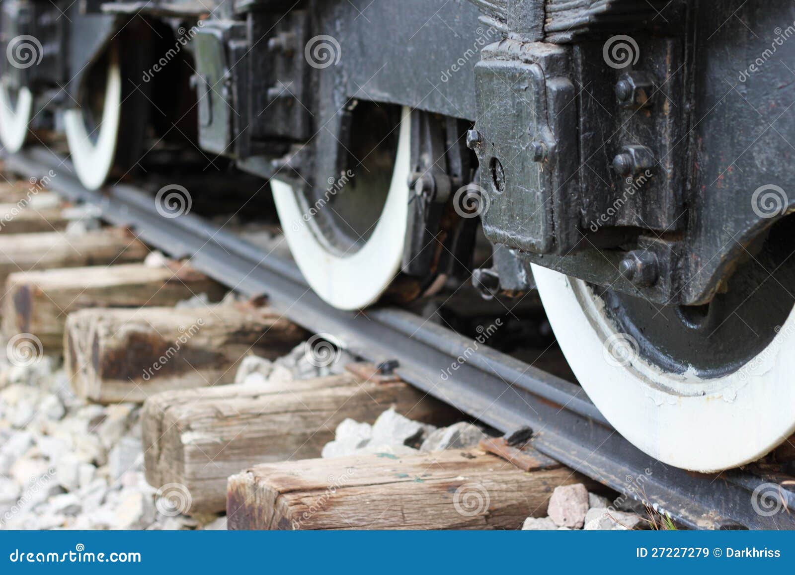 Train wheels on track stock image. Image of technology 27227279
