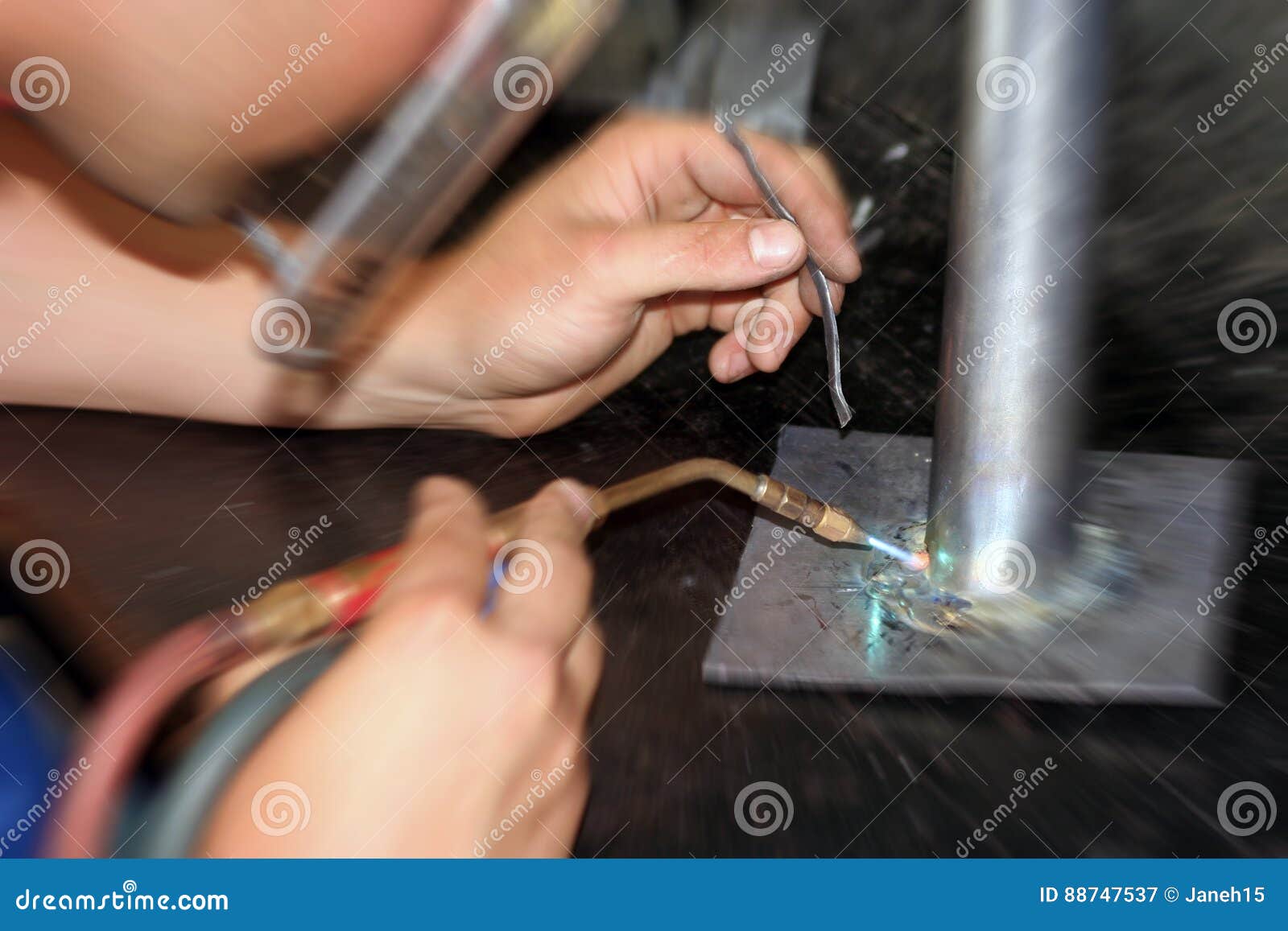 Trainee plumber soldering stock image. Image of hand 88747537