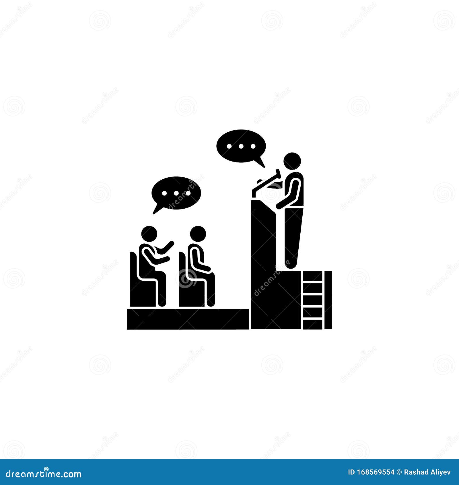 trainer questions chat bubbles icon. simple business indoctrination icons for ui and ux, website or mobile application
