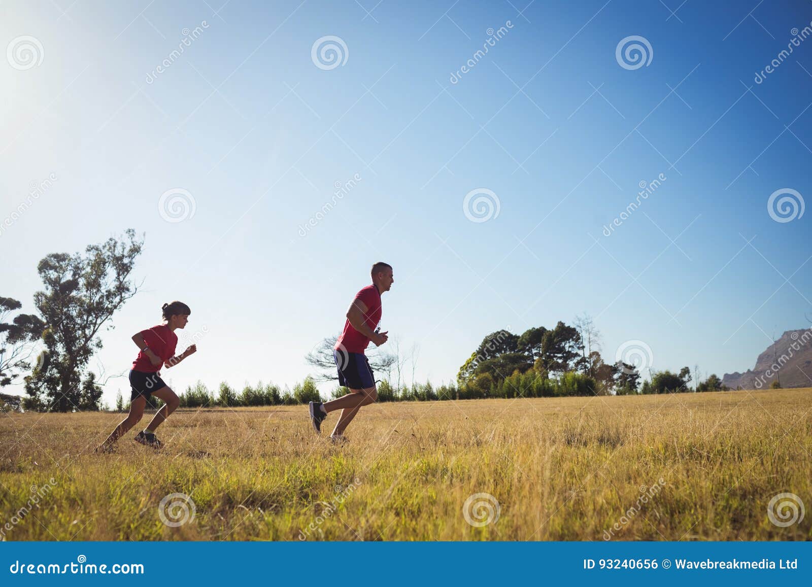 Trainer Training a Girl in the Boot Camp Stock Photo Image of