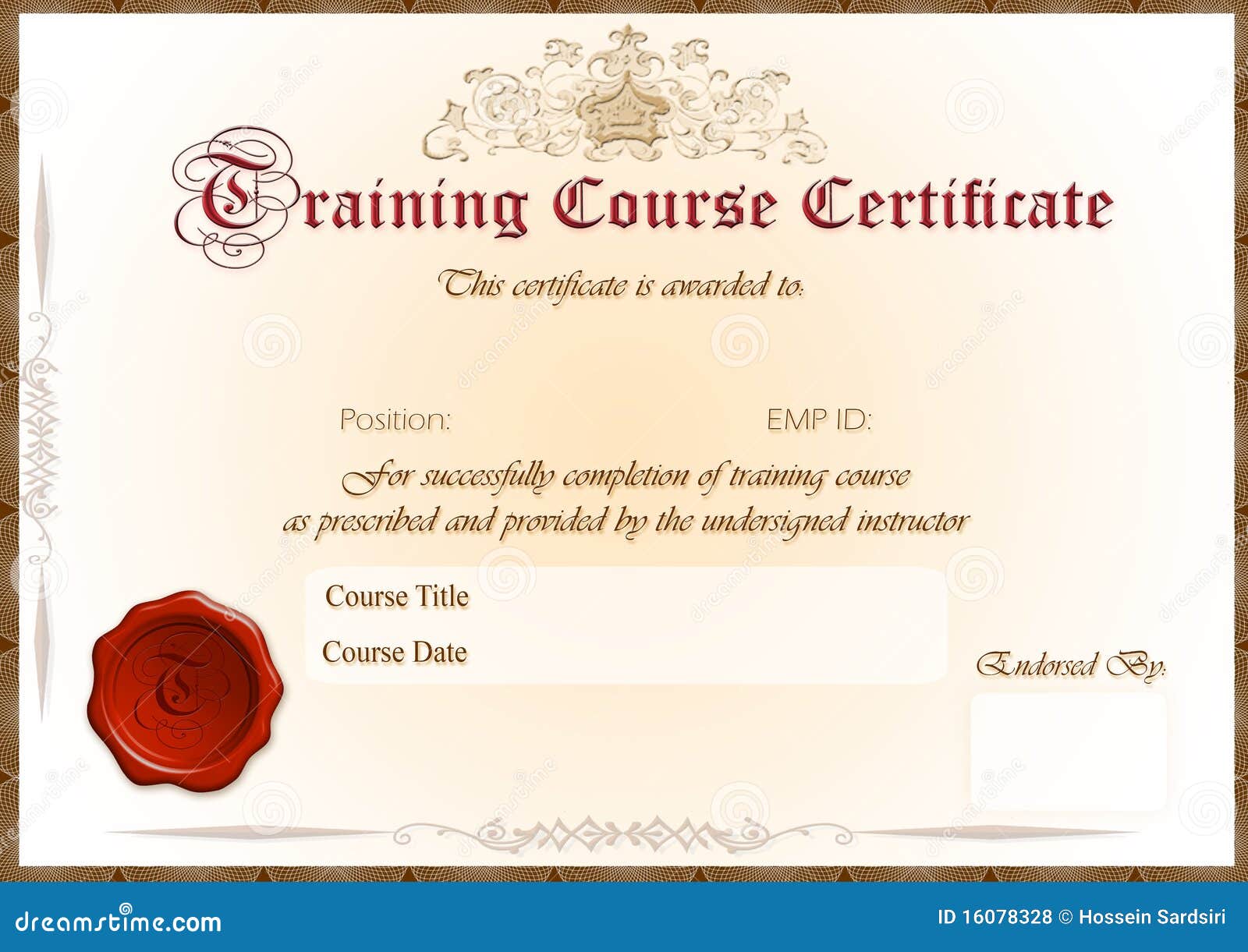 Training Certification Template from thumbs.dreamstime.com