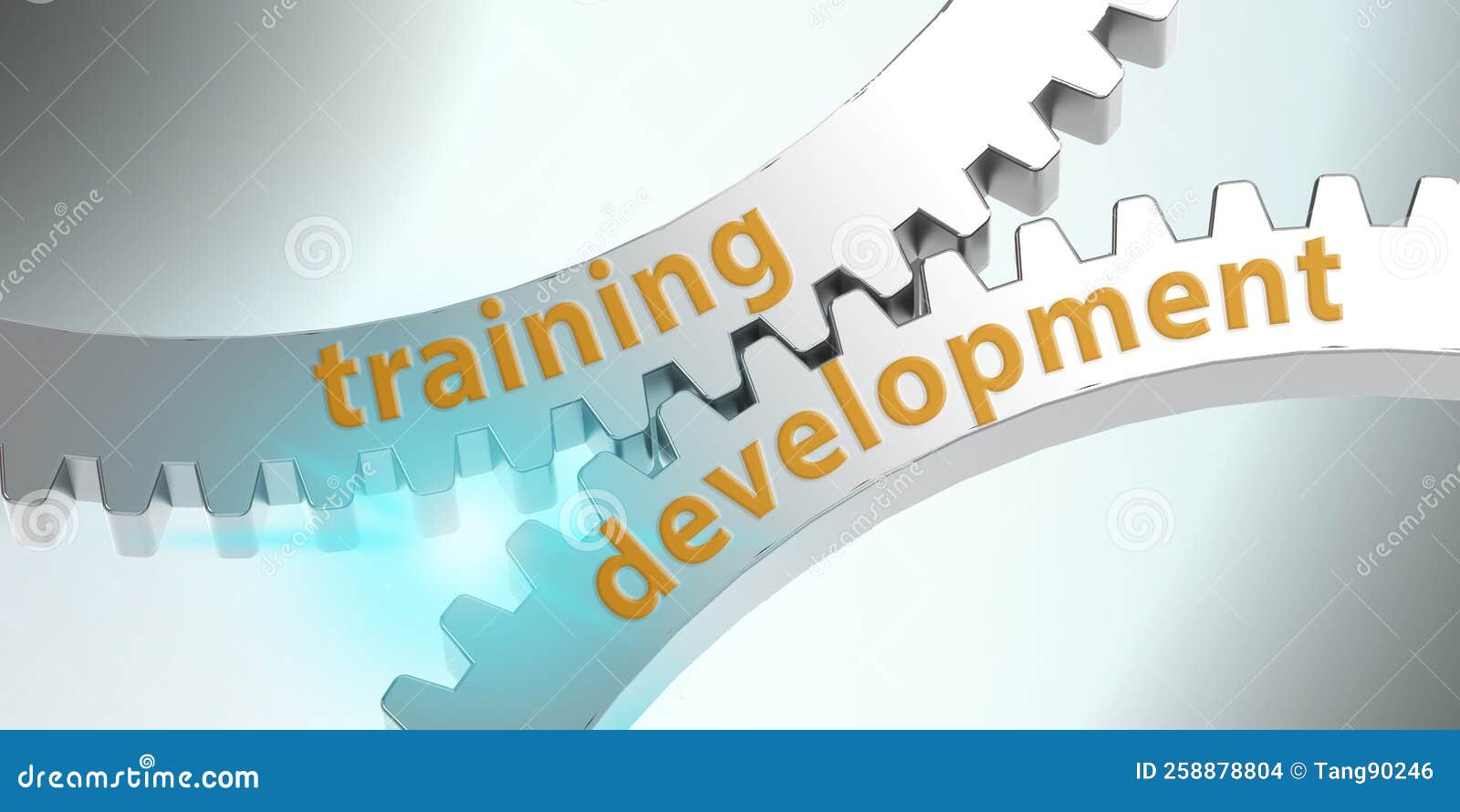Training and Development Word on Gears Stock Illustration