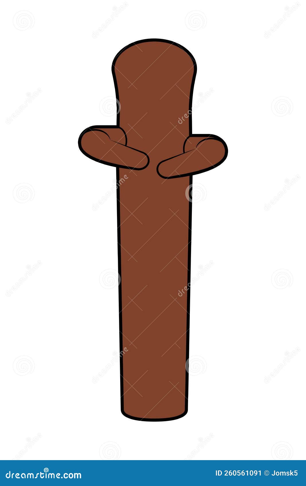 Training Dummy with Stump Pictogram Vector Illustration Stock Vector