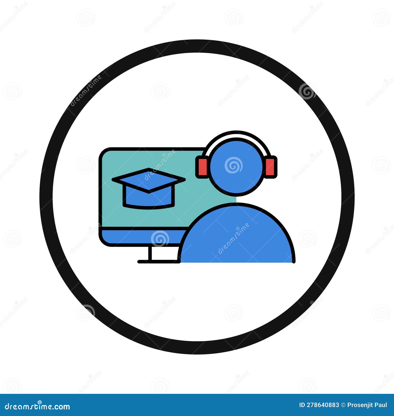Training, Online, Man, Computer, Monitor, Education Cap, Online