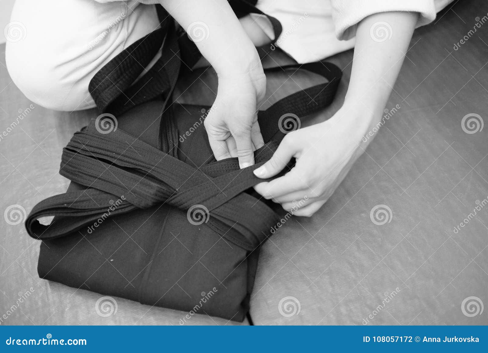 the underside of the hakama aikido clothing