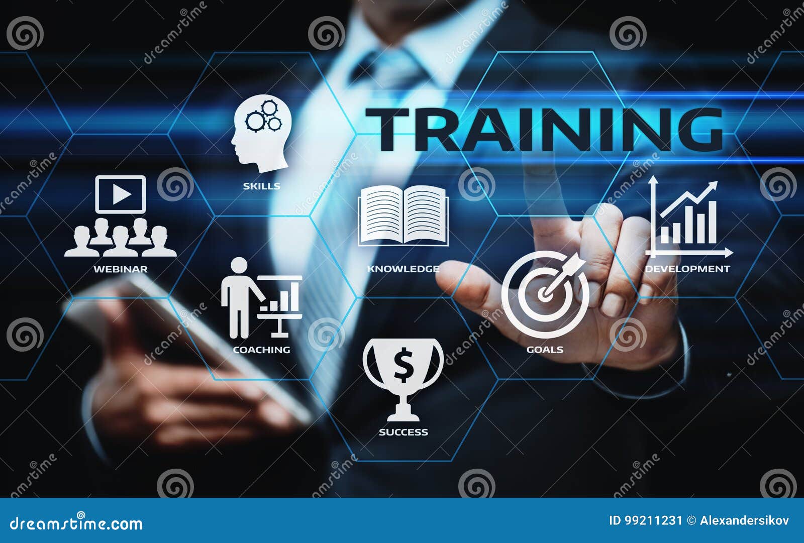 training webinar e-learning skills business internet technology concept