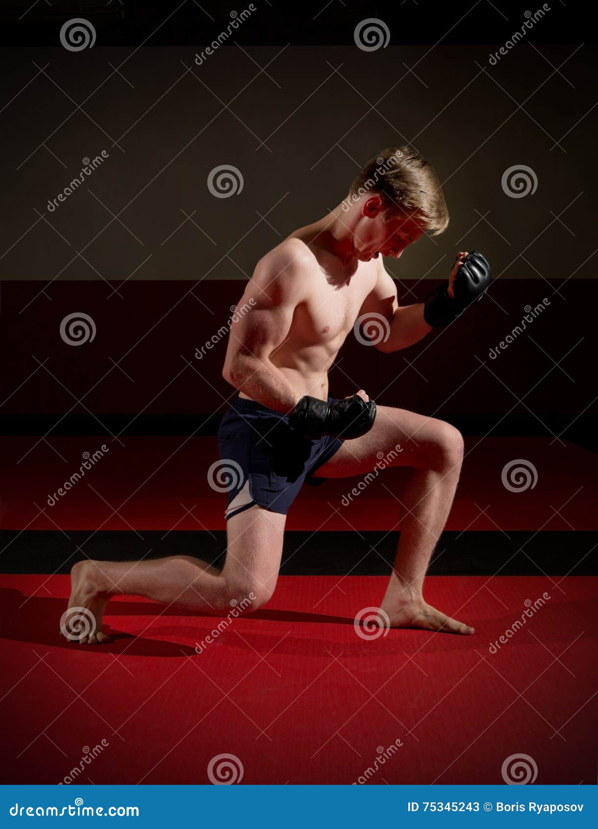 Training of Young Kickboxer Stock Image Image of competitive