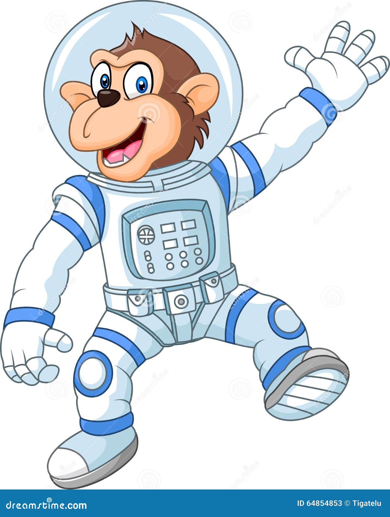 Mono astronauta vector mono en traje de astronauta