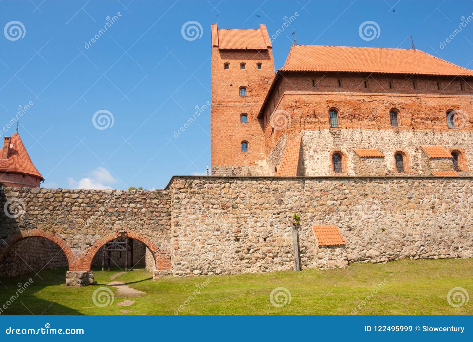 trakai island castle on lake galve - one of the most popular touristic destinations in lithuania