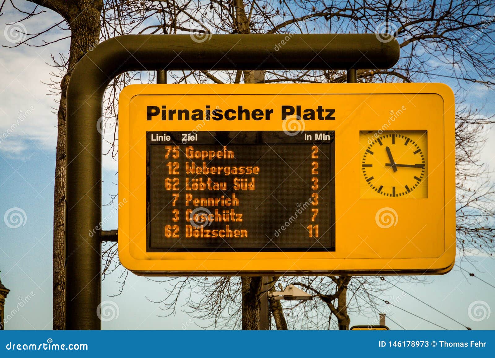Tram stop in Dresden editorial stock photo. Image of downtown 146178973