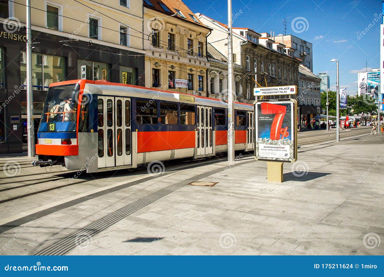 Tram in the Streets of Bratislava Editorial Stock Image - tram, streetcar: 175211624