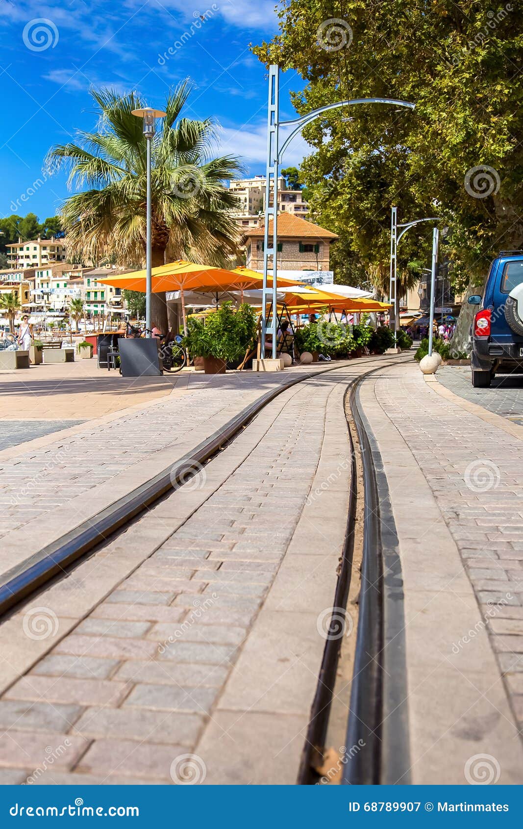 tram track in port soller
