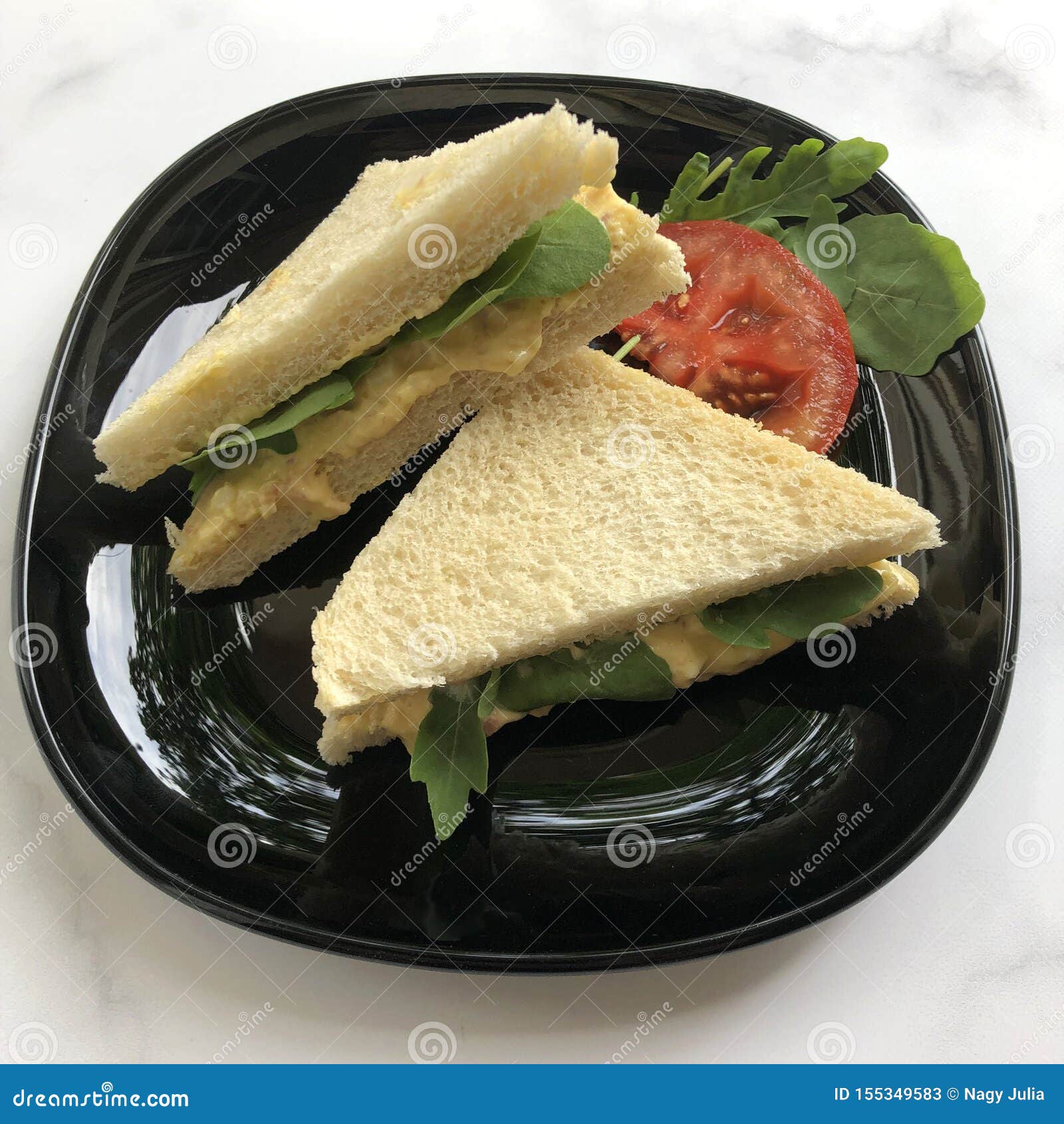 Tramezzini is a Classic, Italian Sandwich. Sliced White Bread with Egg ...