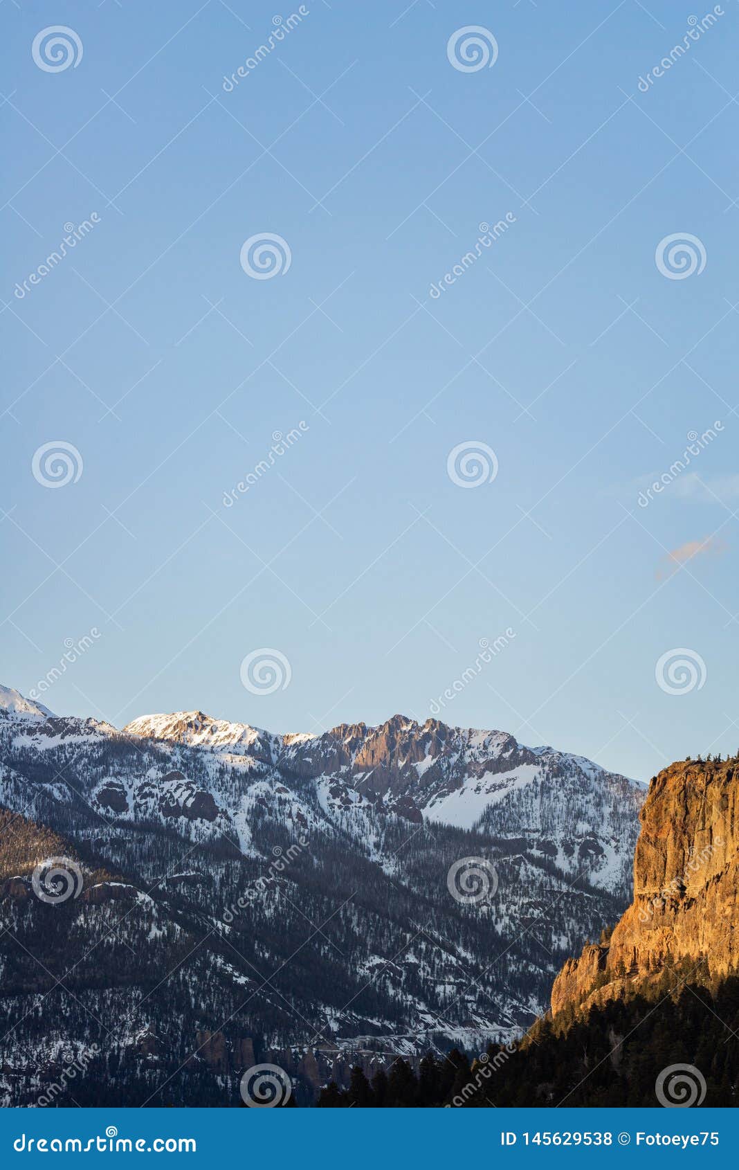 Tramonto Di Alba Della Montagna Rocciosa Di Colorado Fotografia Stock