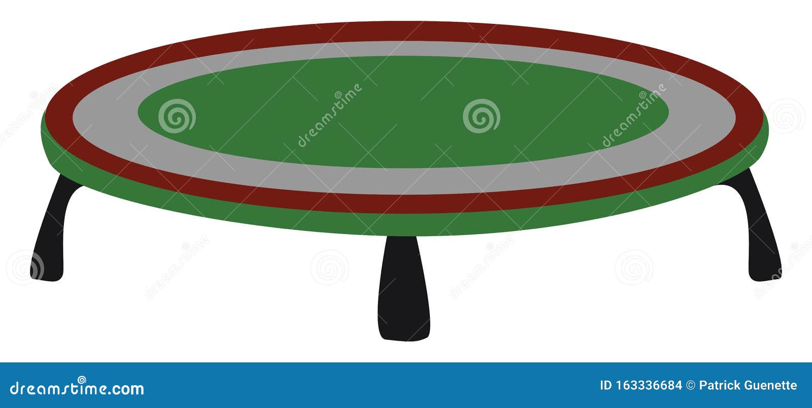 Trampoline Illustration With Little Kids Jumping On A Trampolines In