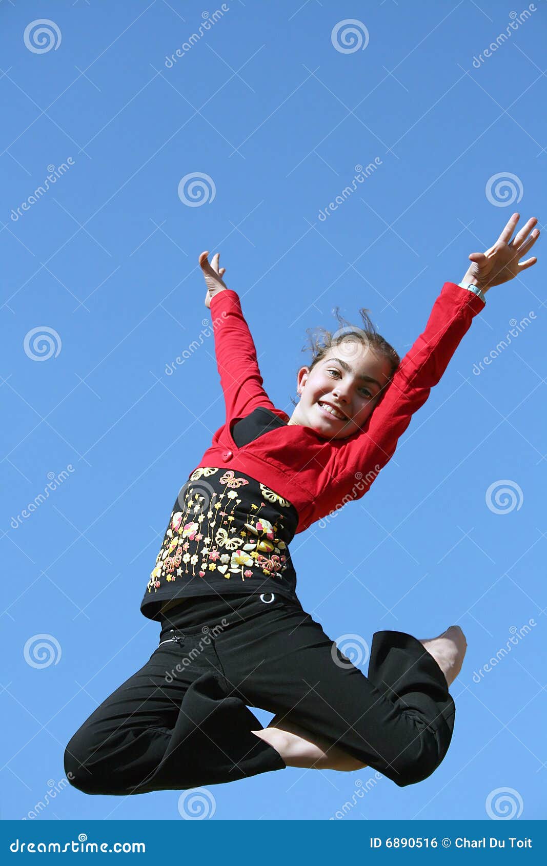 Trampoline Jumping stock photo. Image of child, pretty 6890516