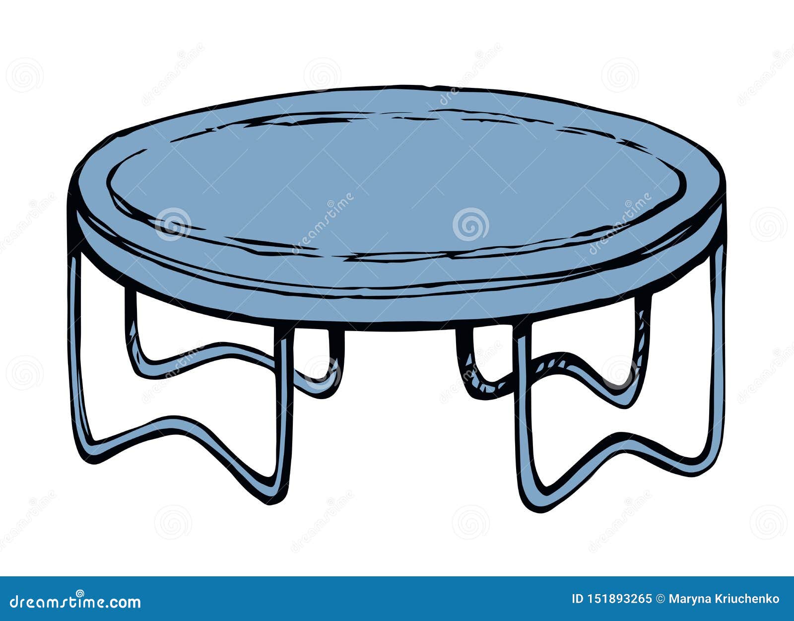 Trampoline. drawing stock vector. Illustration of funny - 151893265