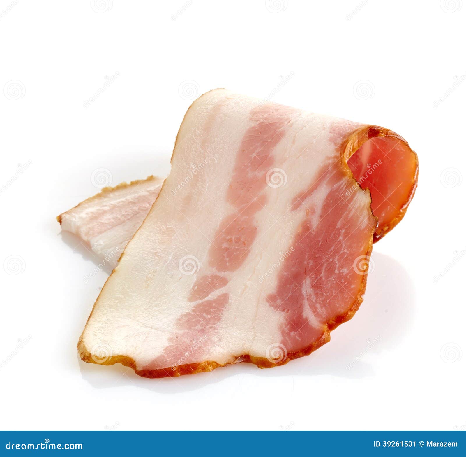 Tranche de lard image stock. Image du salé, studio, apéritif 39261501