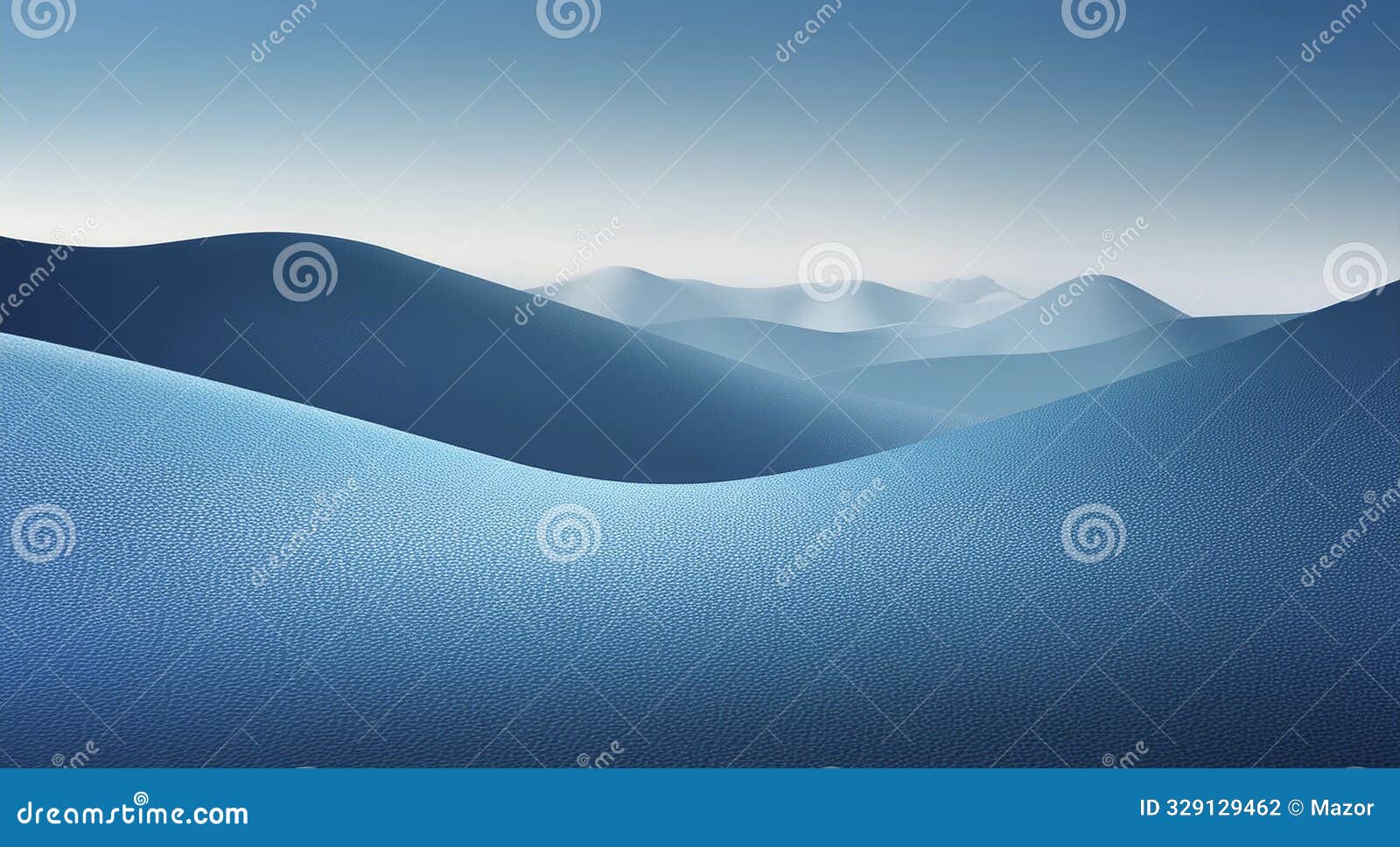 tranquil blue mountains under a clear sky at dawn's early light. minimalistic plot