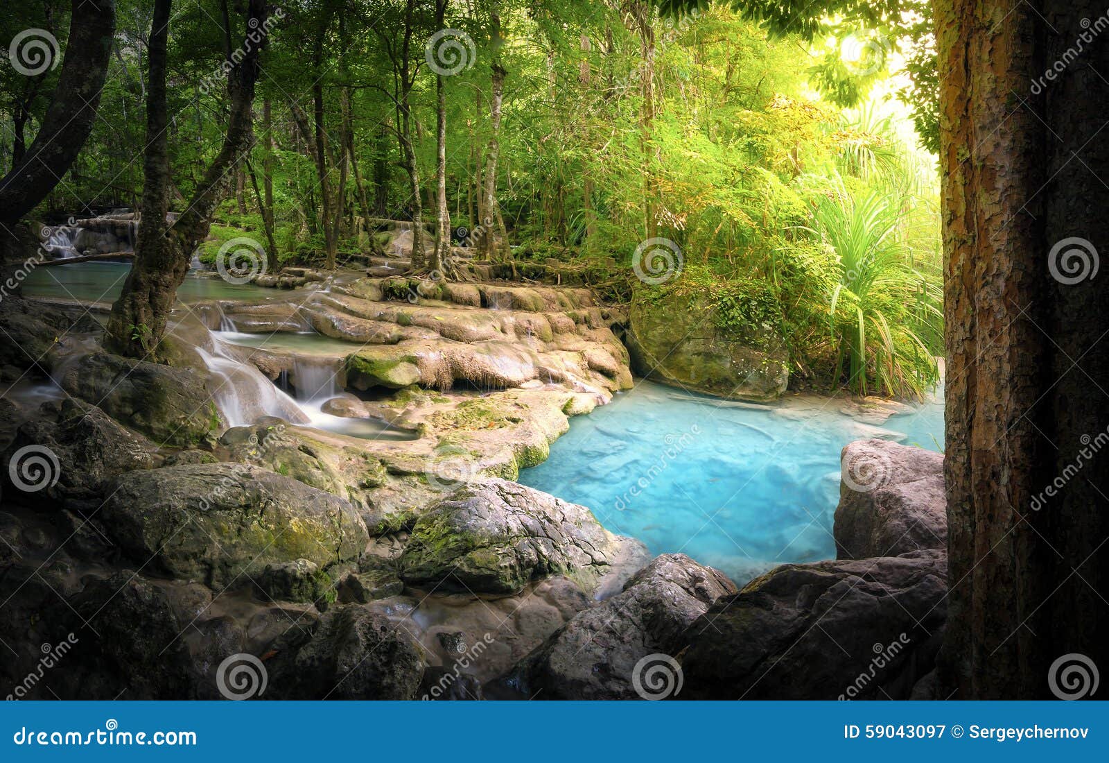 tranquil and peaceful nature background of beautiful river