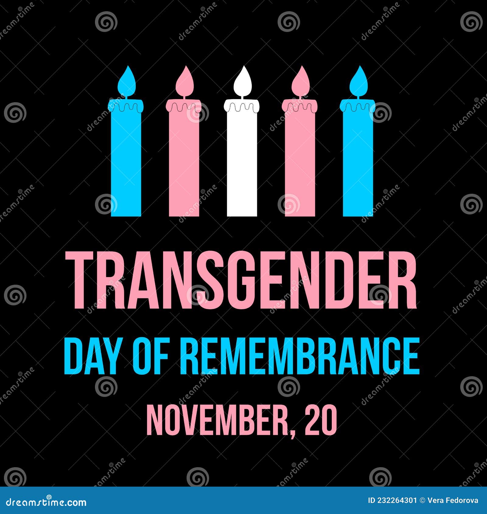Transgender Day of Remembrance Typography Poster. LGBT Community Event