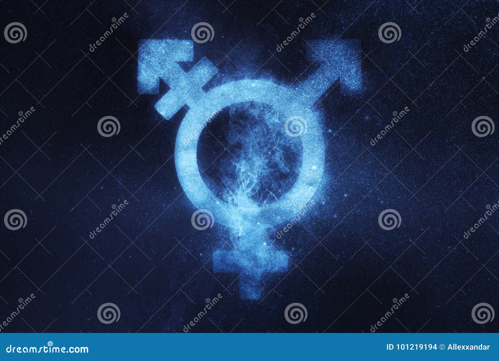 transgender . trans gender sign. abstract night sky backg
