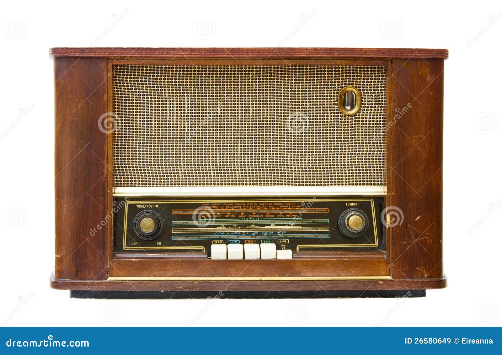Transistor De Radio Antiguo Imagen de archivo Imagen de madera, radio