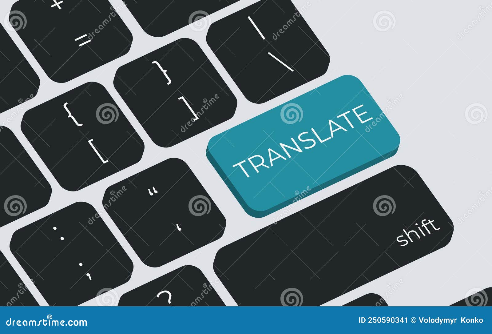 Translate Button on Keyboard Keys Vector. Simple Style Stock Vector Illustration of translate
