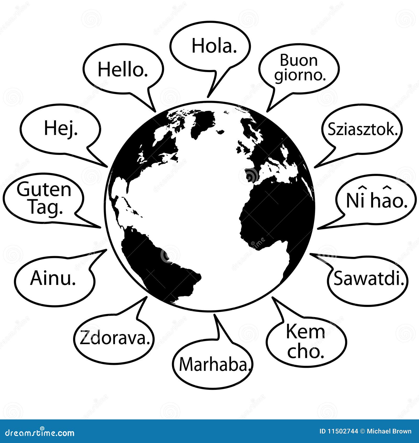 translate earth languages say hello world