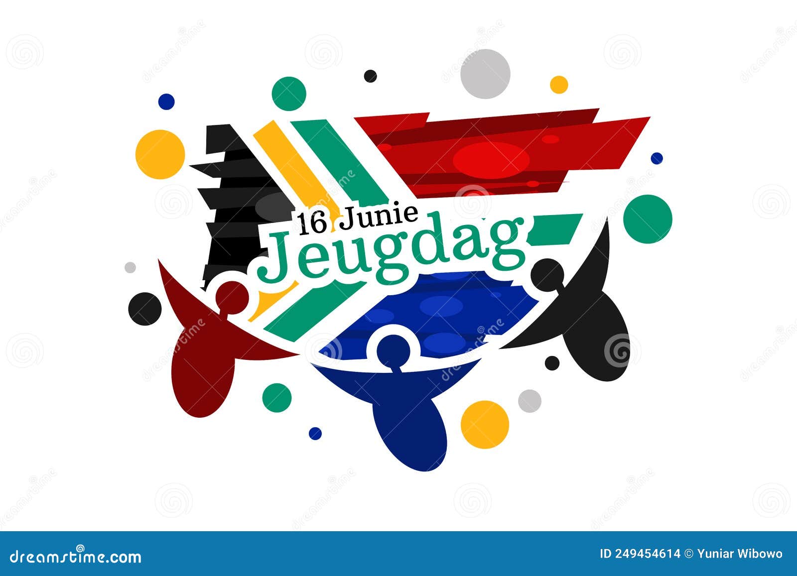 Translation: June 16. Youth Day. National Day of South Africa Stock ...