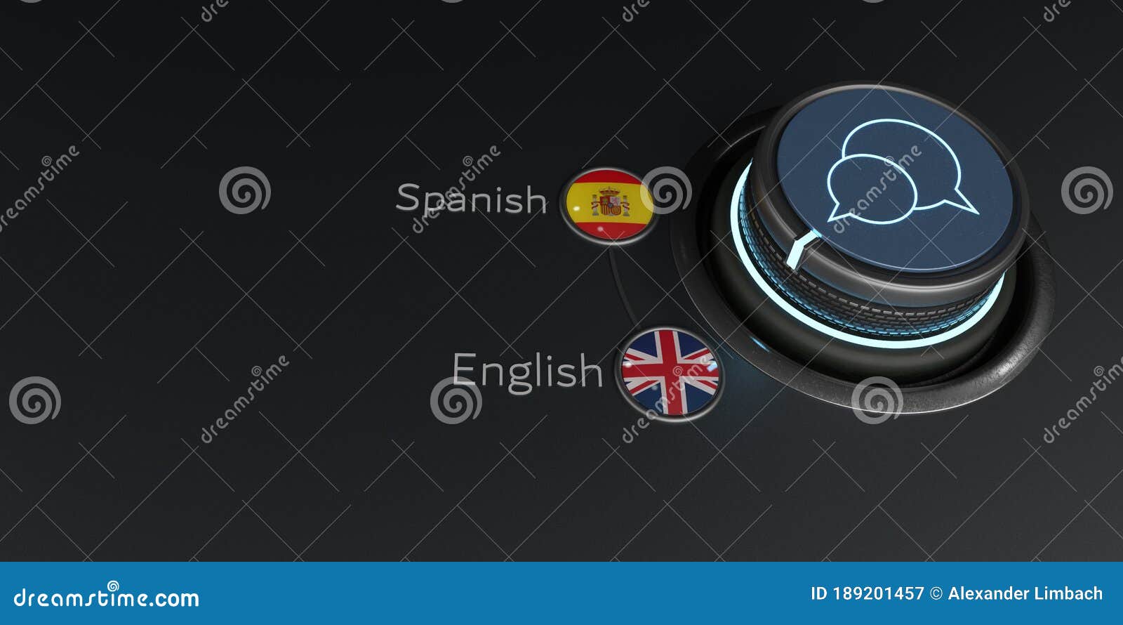 translator rotary knob english spanish