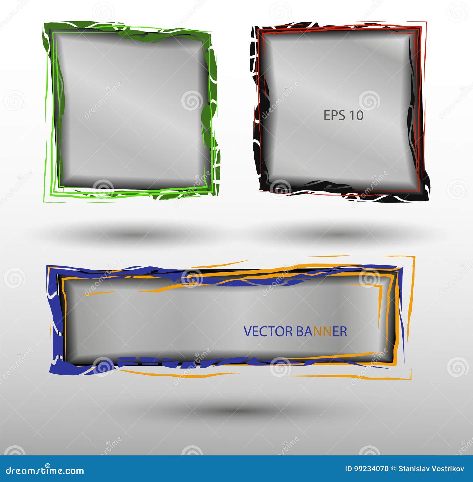 Translucent Abstract Vector Banners in Different Colors Stock Vector Illustration of colors