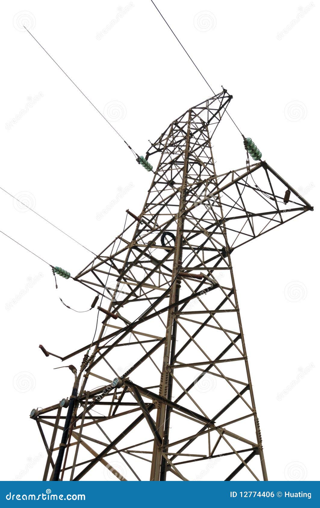 Transmission lines stock photo. Image of electric, work - 12774406