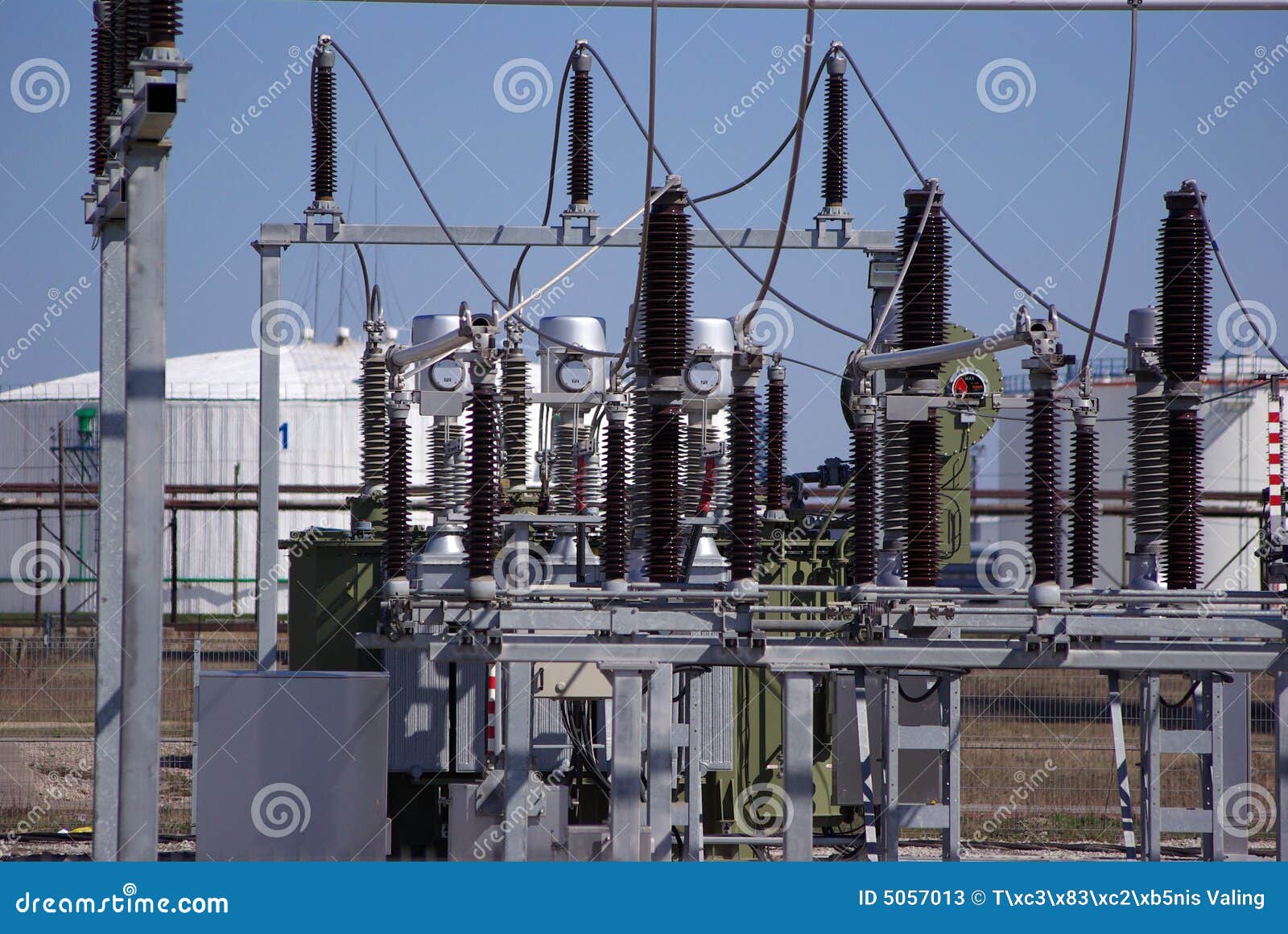 Transmission plant stock image. Image of construction 5057013