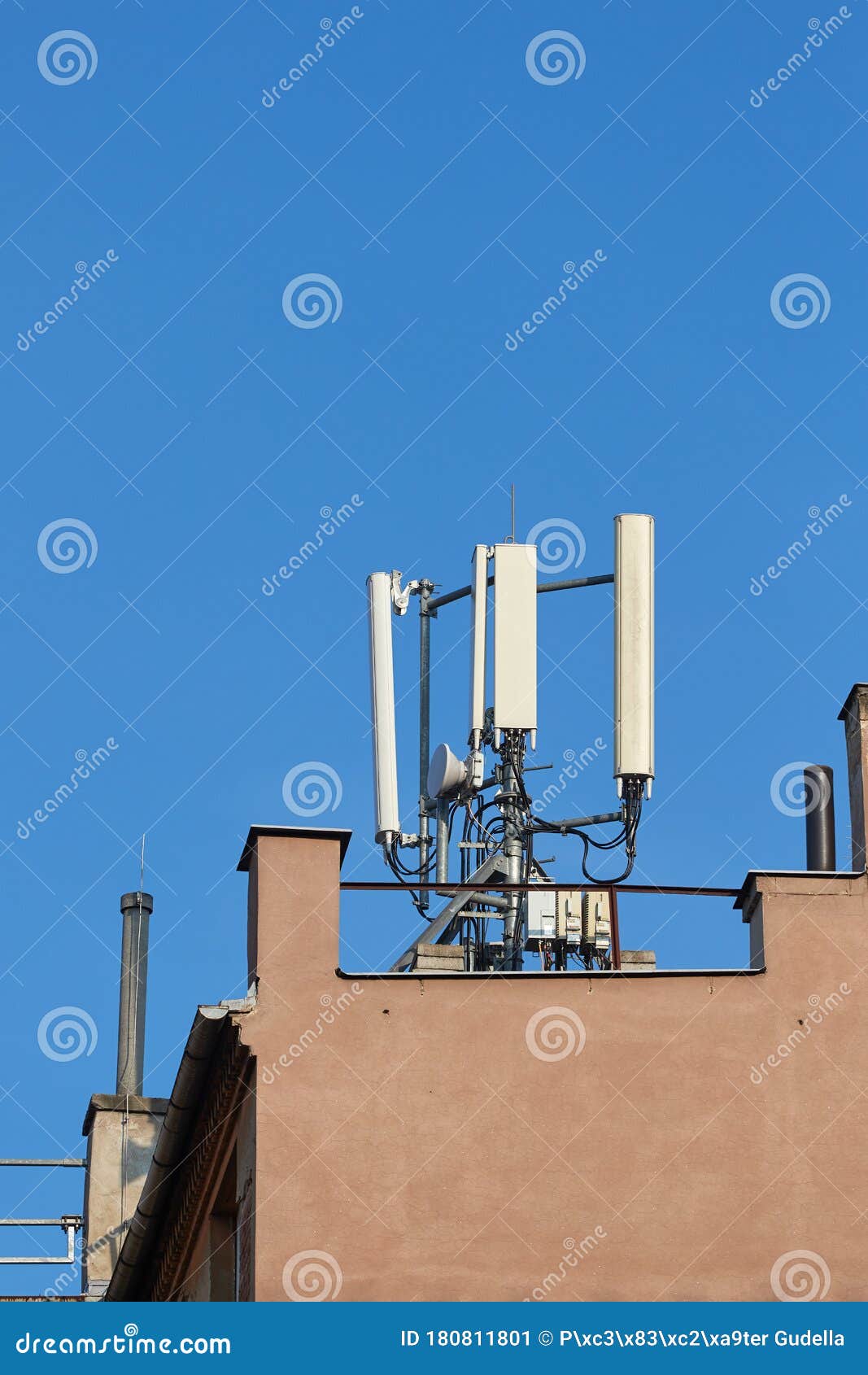 Transmitter Mobile Network Antennas Stock Image Image of