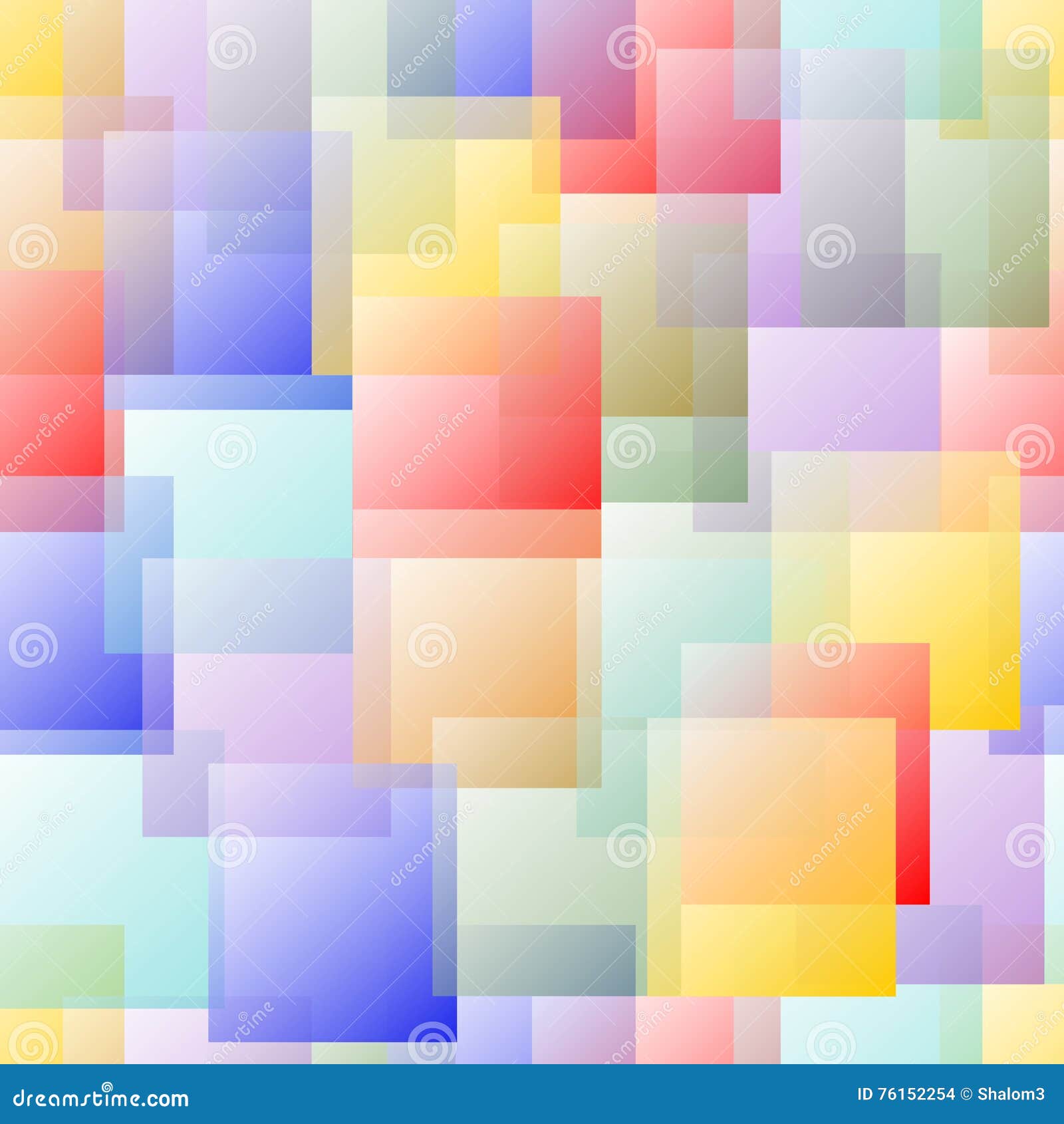 Transparant Overlappend Vierkant Ontwerp in De Kleuren Van De Pastelkleurregenboog Op Witte Achtergrond Vector Illustratie - Illustration of mengen: 76152254