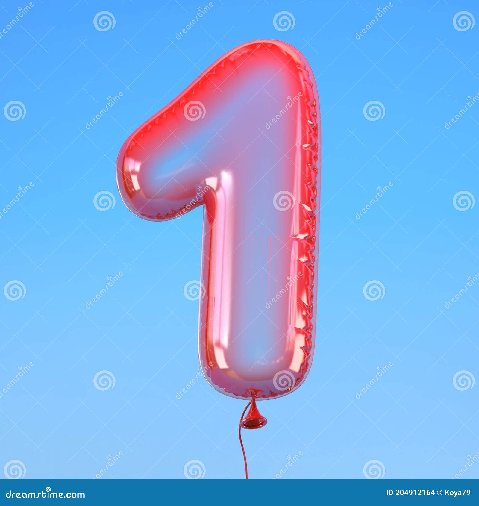 Transparent Balloon Font Number 1 Stock Illustration - Illustration of