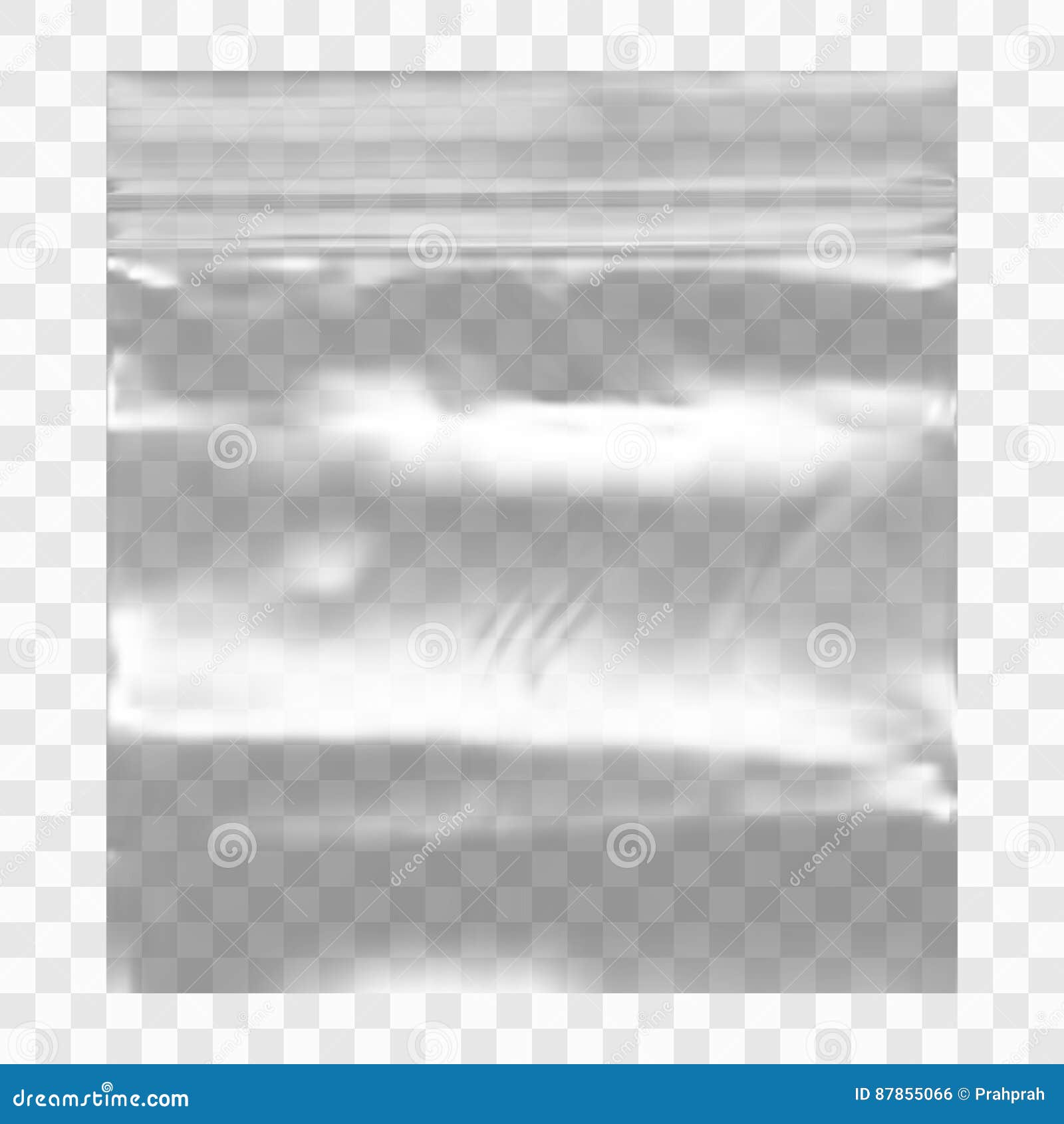 Download Transparent Blank Plastic Pocket Bag With Ziplock Stock Illustration - Illustration of clear ...