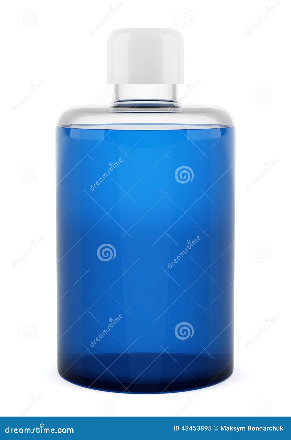 Transparent Blank Shampoo Bottle Isolated On White Stock Illustration