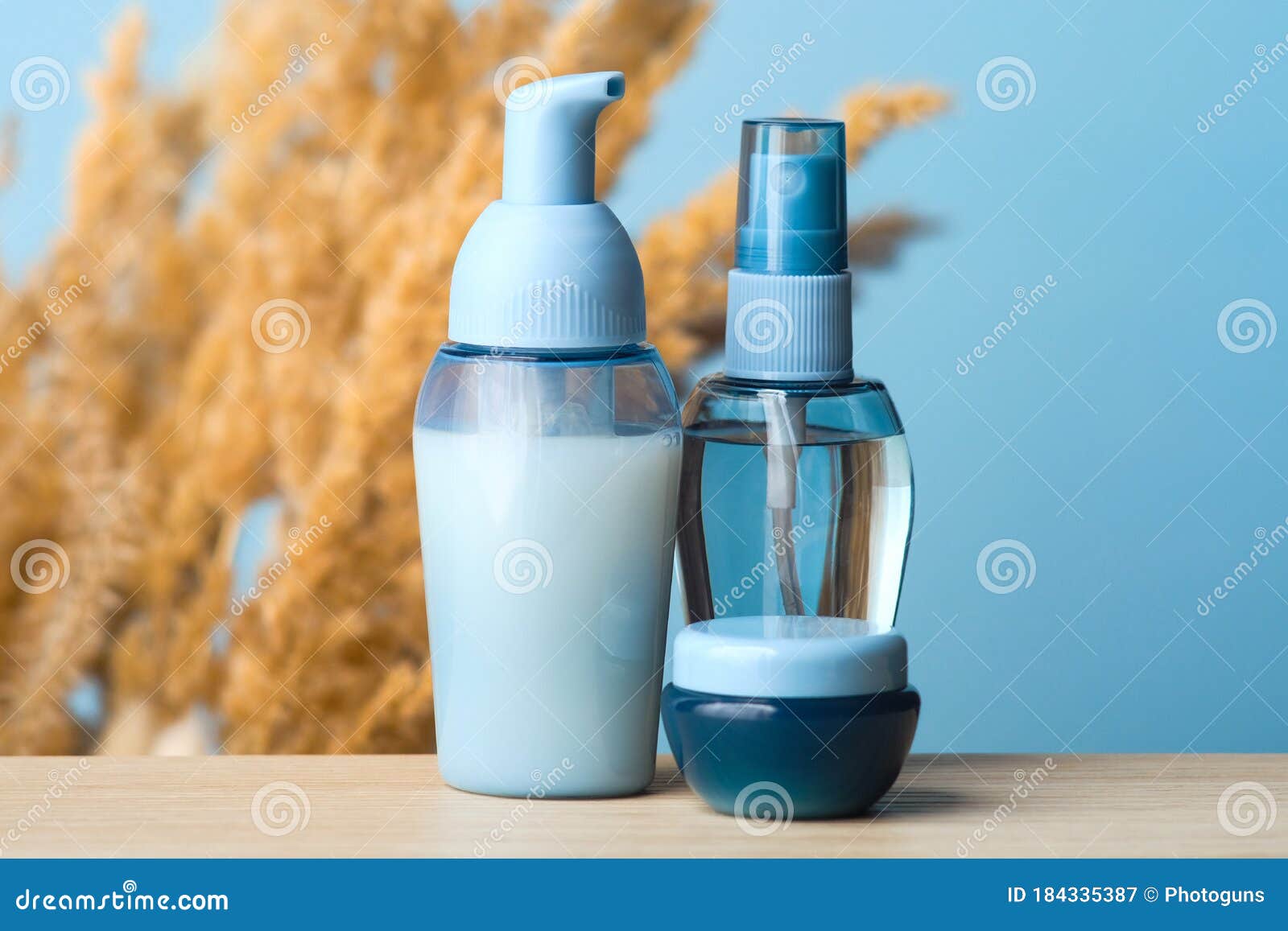 Download Transparent Blue Blank Cosmetic Packaging Mockup Cosmetic Set Of Cream Jar Soap Pump Bottles And Spray Lotion Beauty Products Stock Image Image Of Clear Cream 184335387