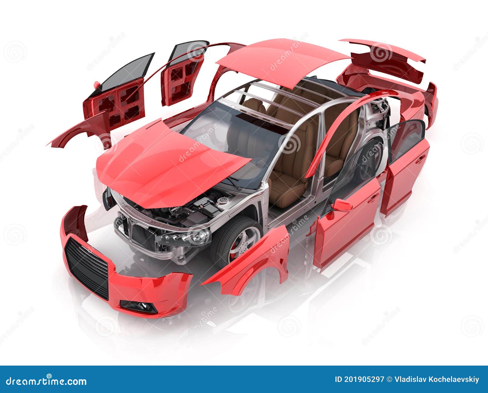 transparent body car and interior parts