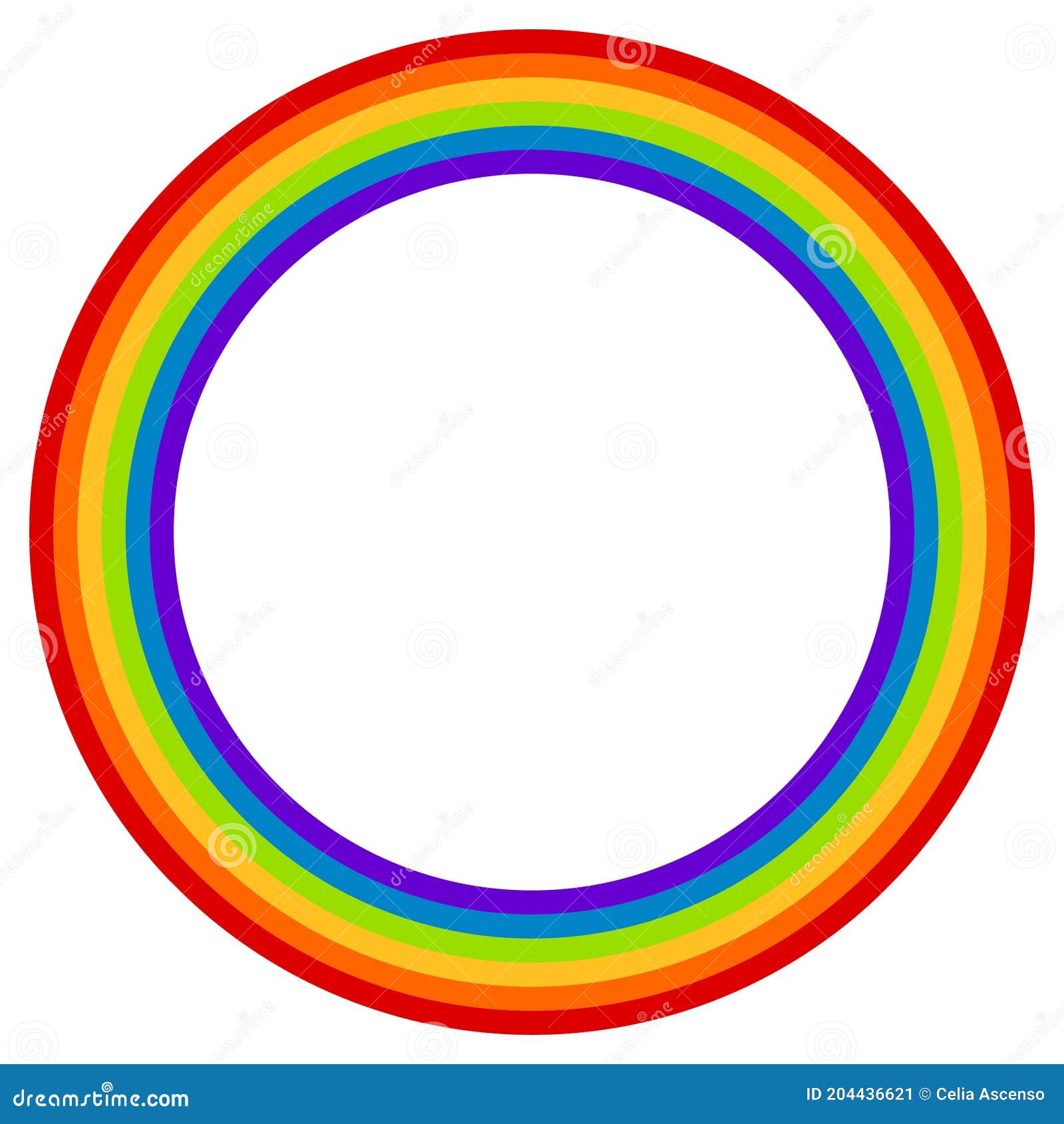 Transparent Circular Rainbow Round Frame Stock Image Illustration Of