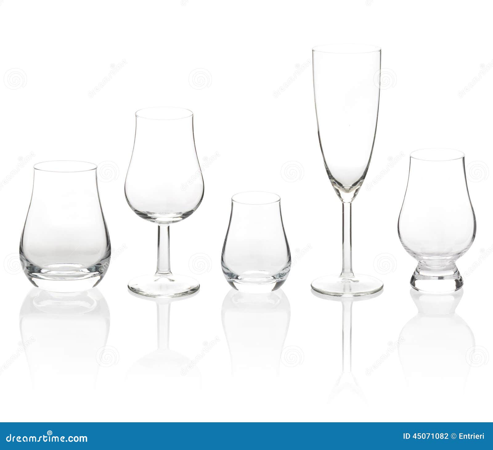 Realistic glassware kitchen utensils transparent Vector Image