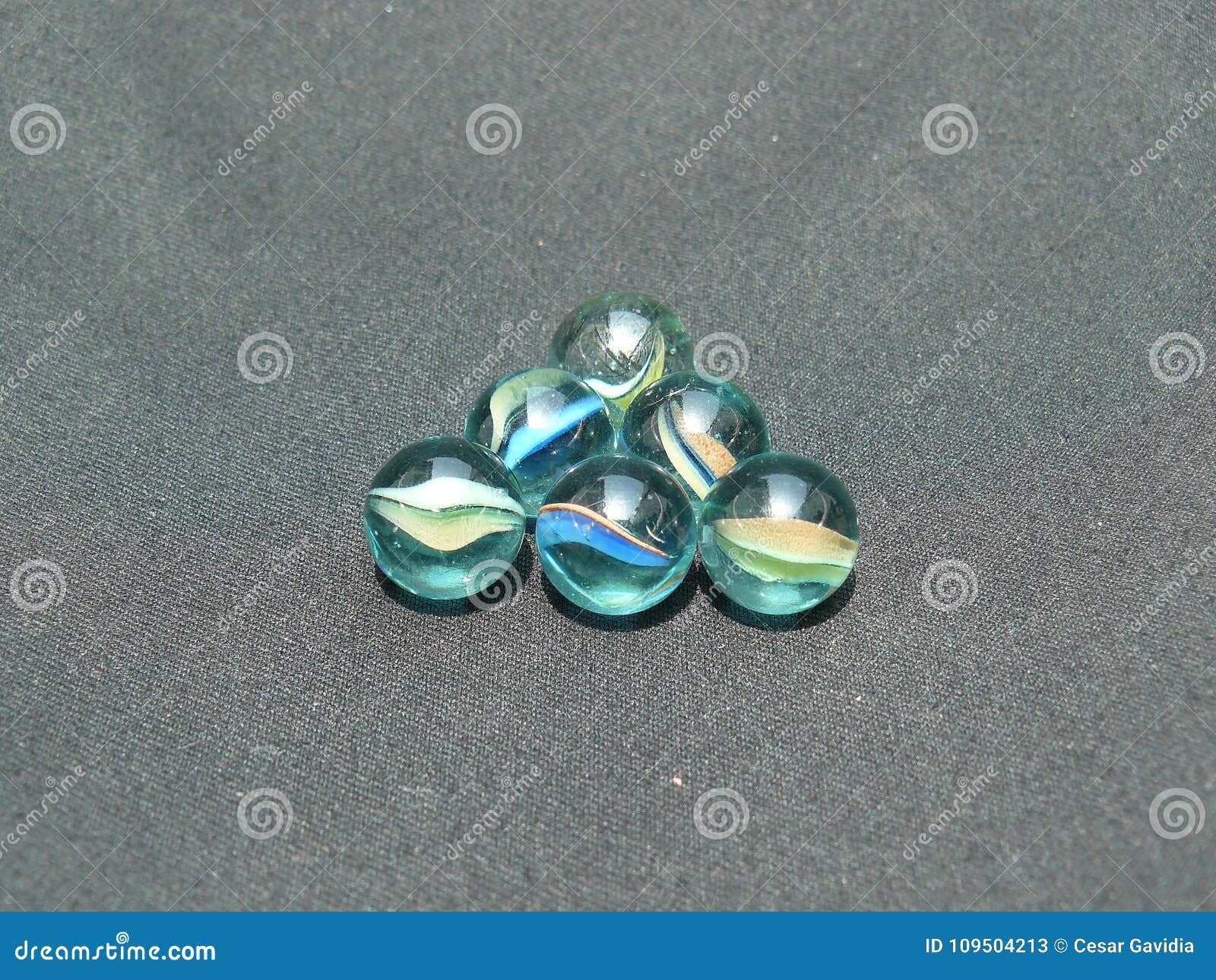 transparent and colored glass marbles