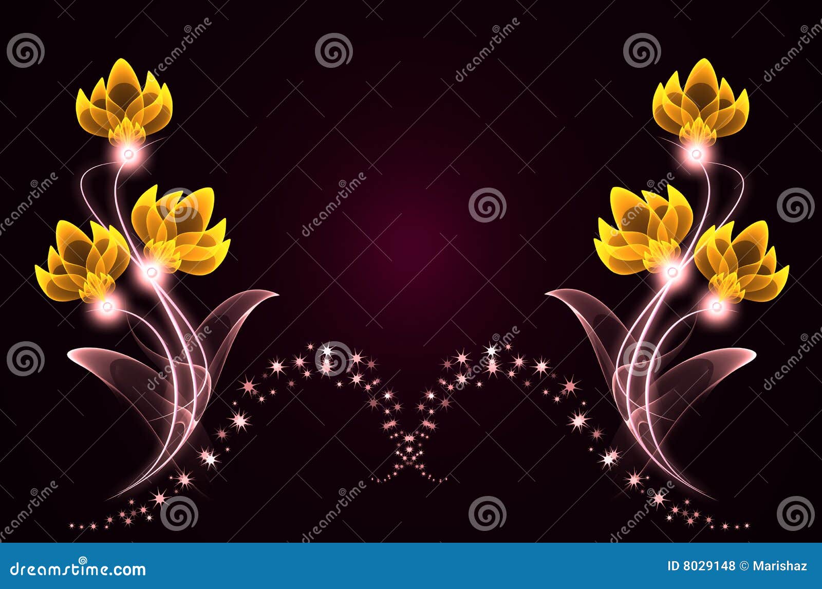 Transparent flowers stock illustration. Illustration of illustrated