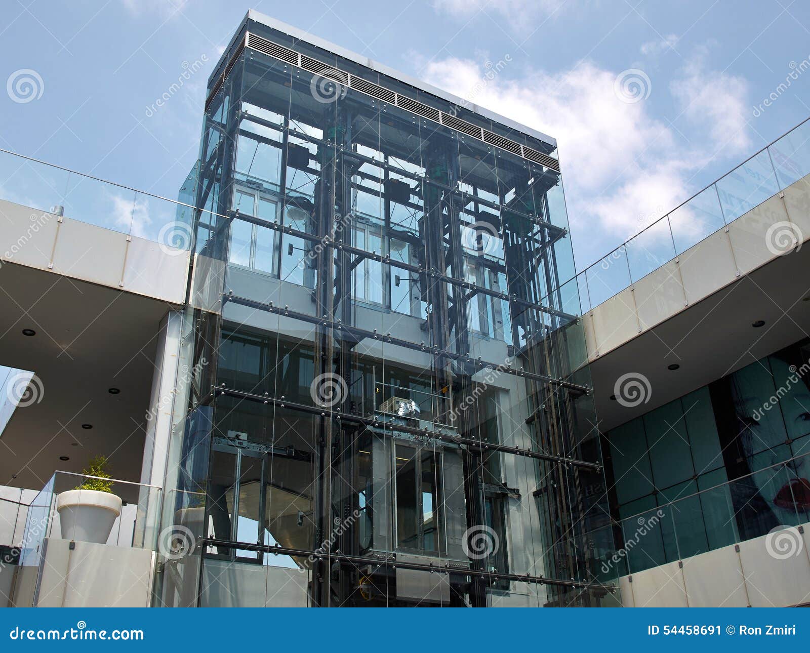 Transparent glass elevator stock image. Image of entrance 54458691